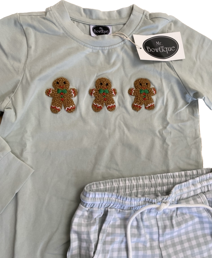Boy French Knot Gingerbread Jogger Set