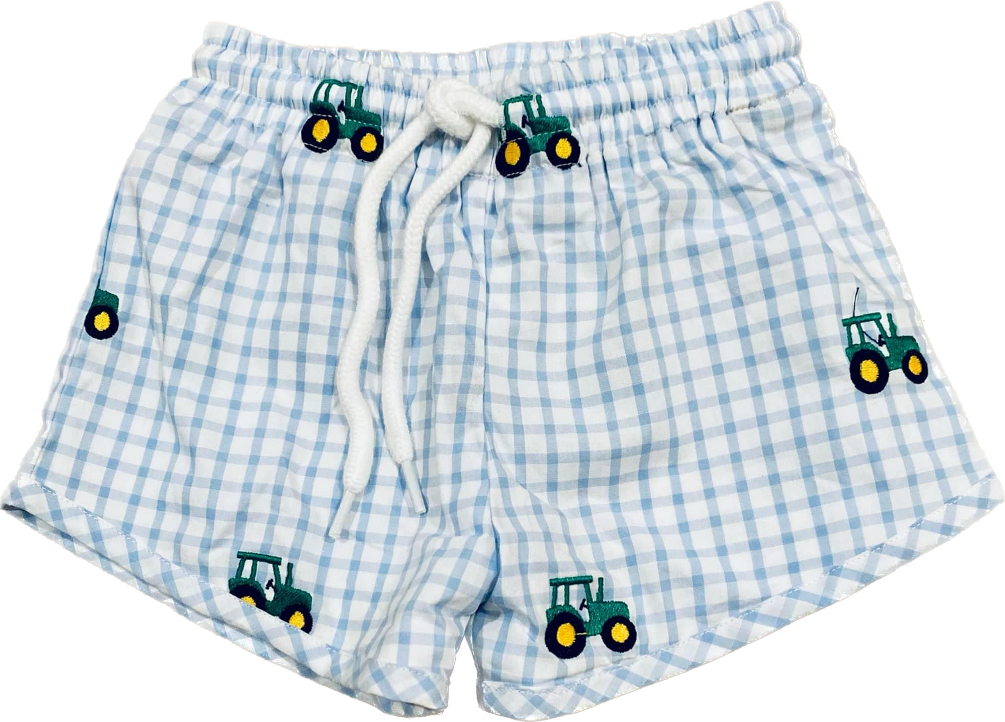 Embroidered Tractor Toddler and Boy Swim Trunks
