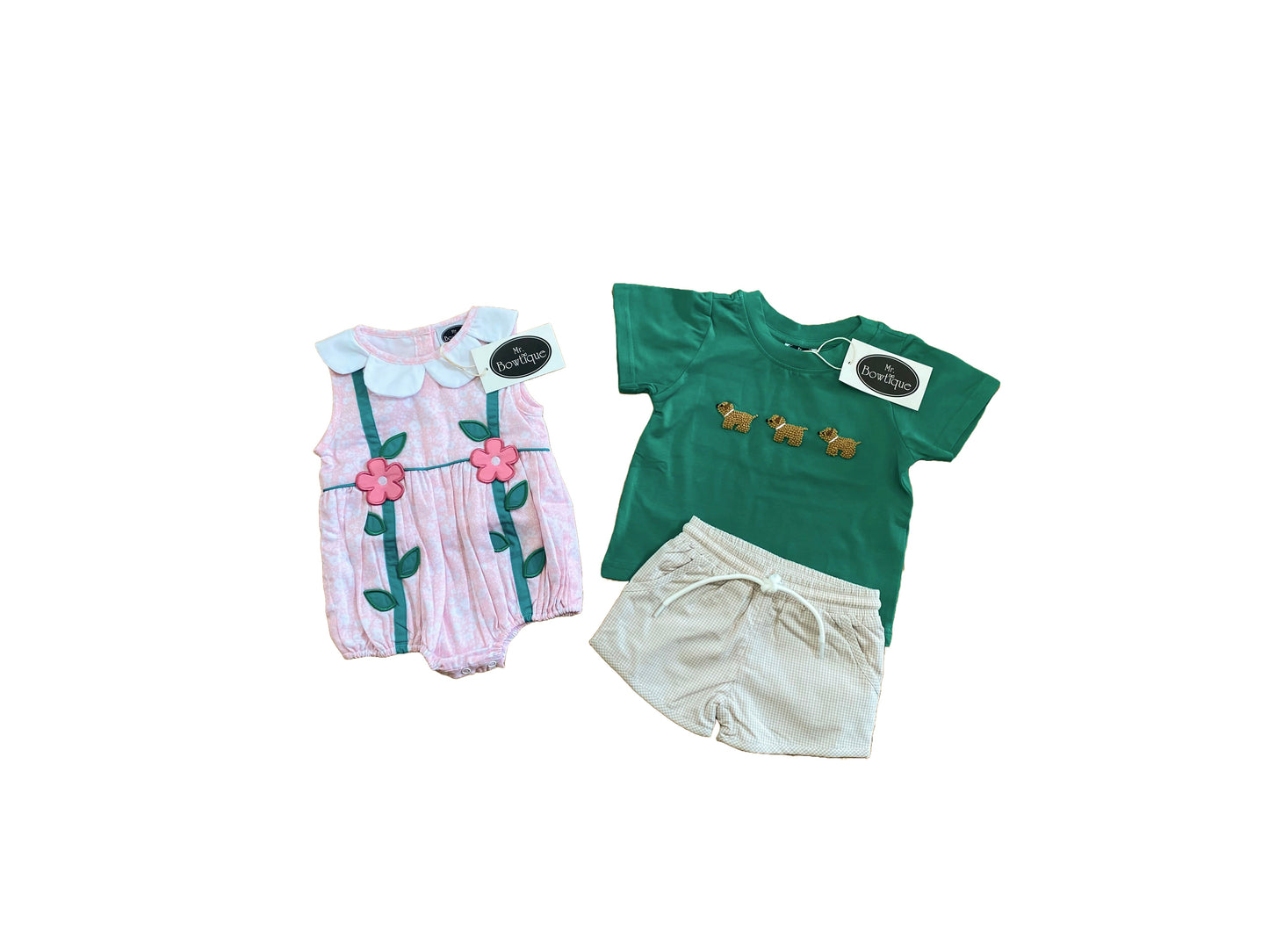 French Knot Puppy Short Set