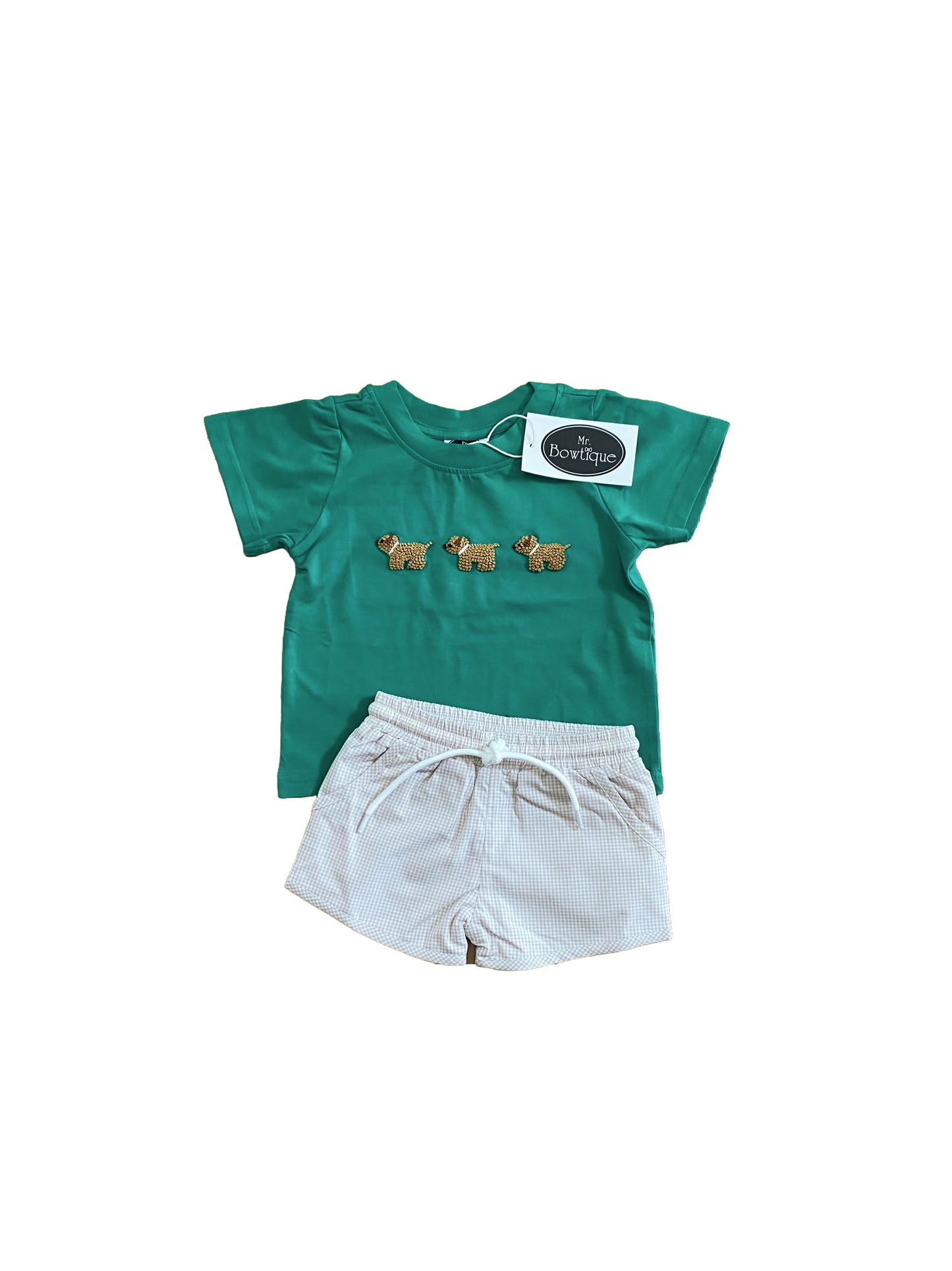 French Knot Puppy Short Set
