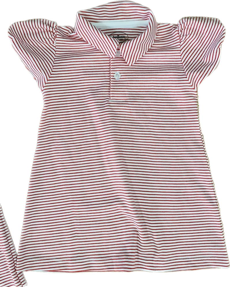 Red and White Striped Dress