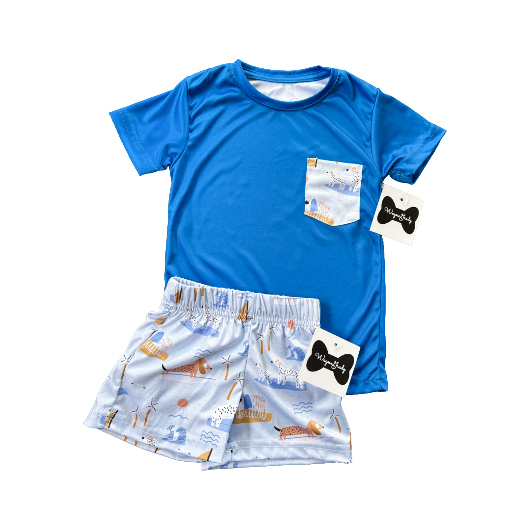 WayneGrady Beach Dog Short Set