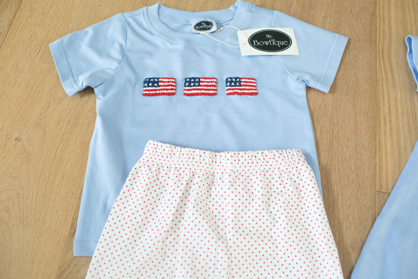 Light blue American Flag Shirt