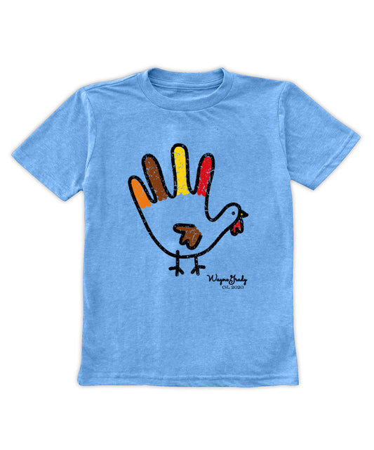 Hand Turkey - Blue- Kid