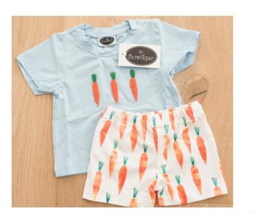 French Knot Carrot Short Set