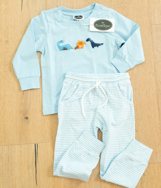 French Knot Dino Jogger Set