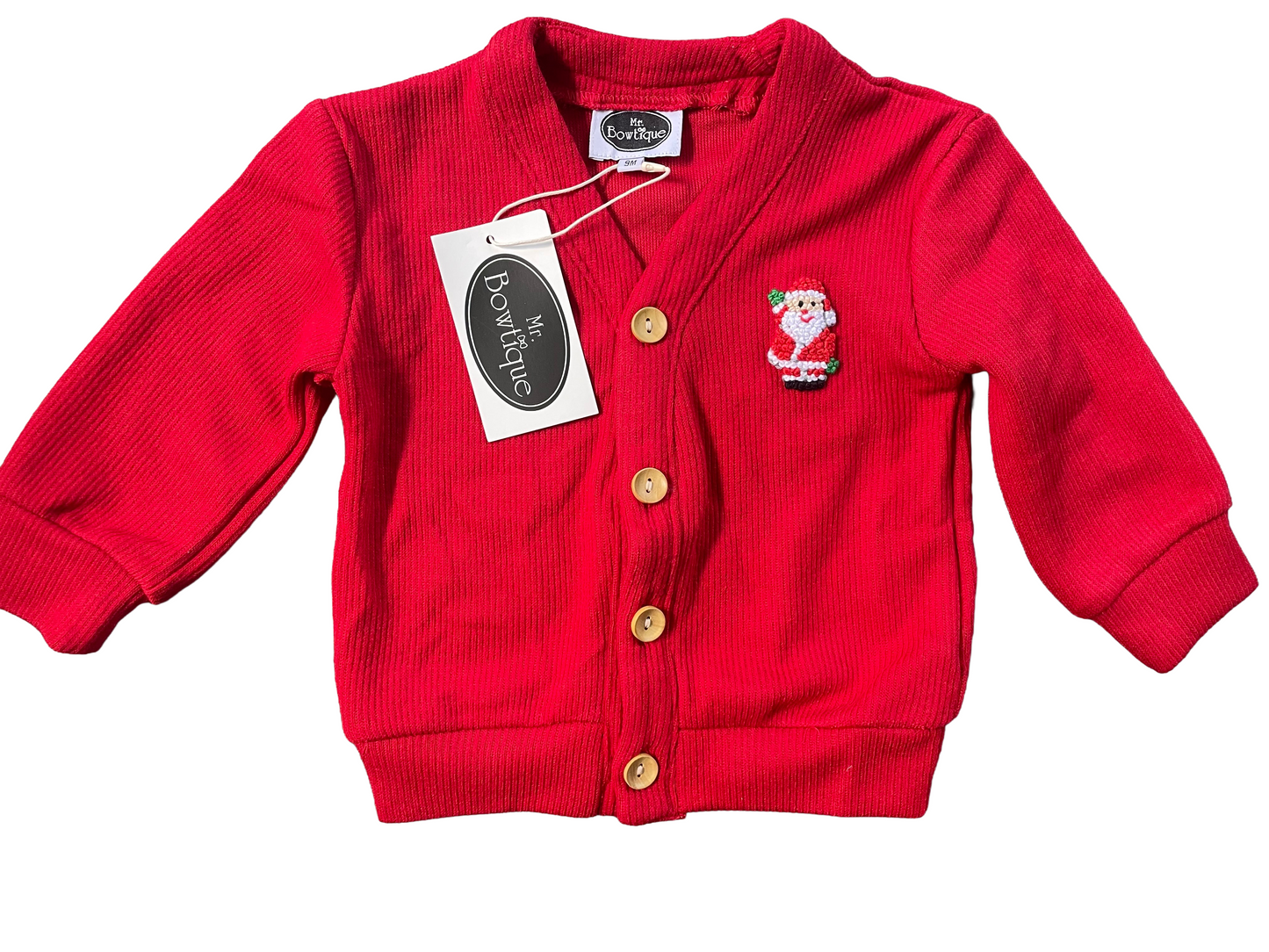 French knot Santa Cardigan