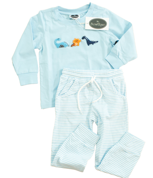 French Knot Dino Jogger Set