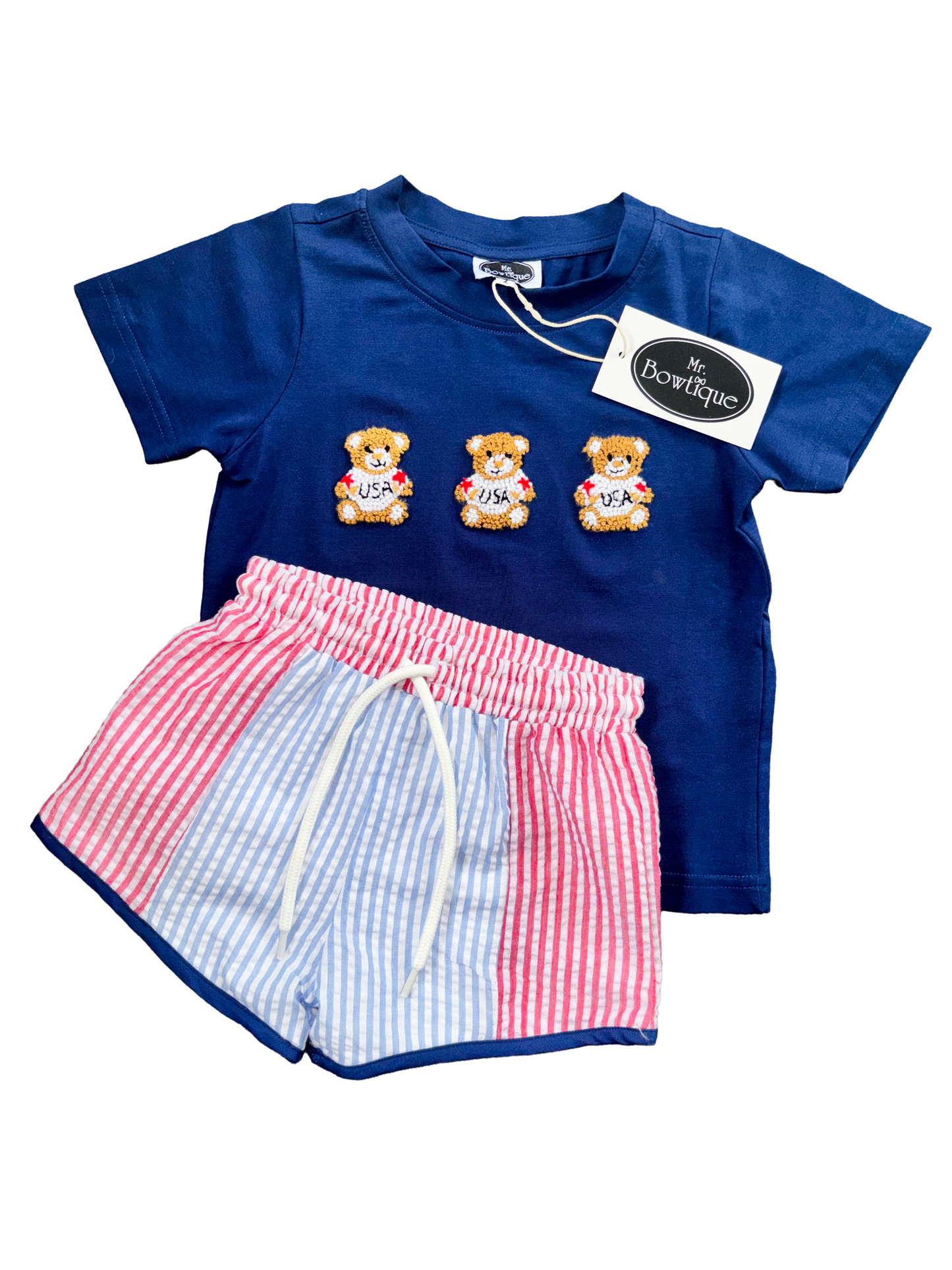 French knot USA Bear Shirt