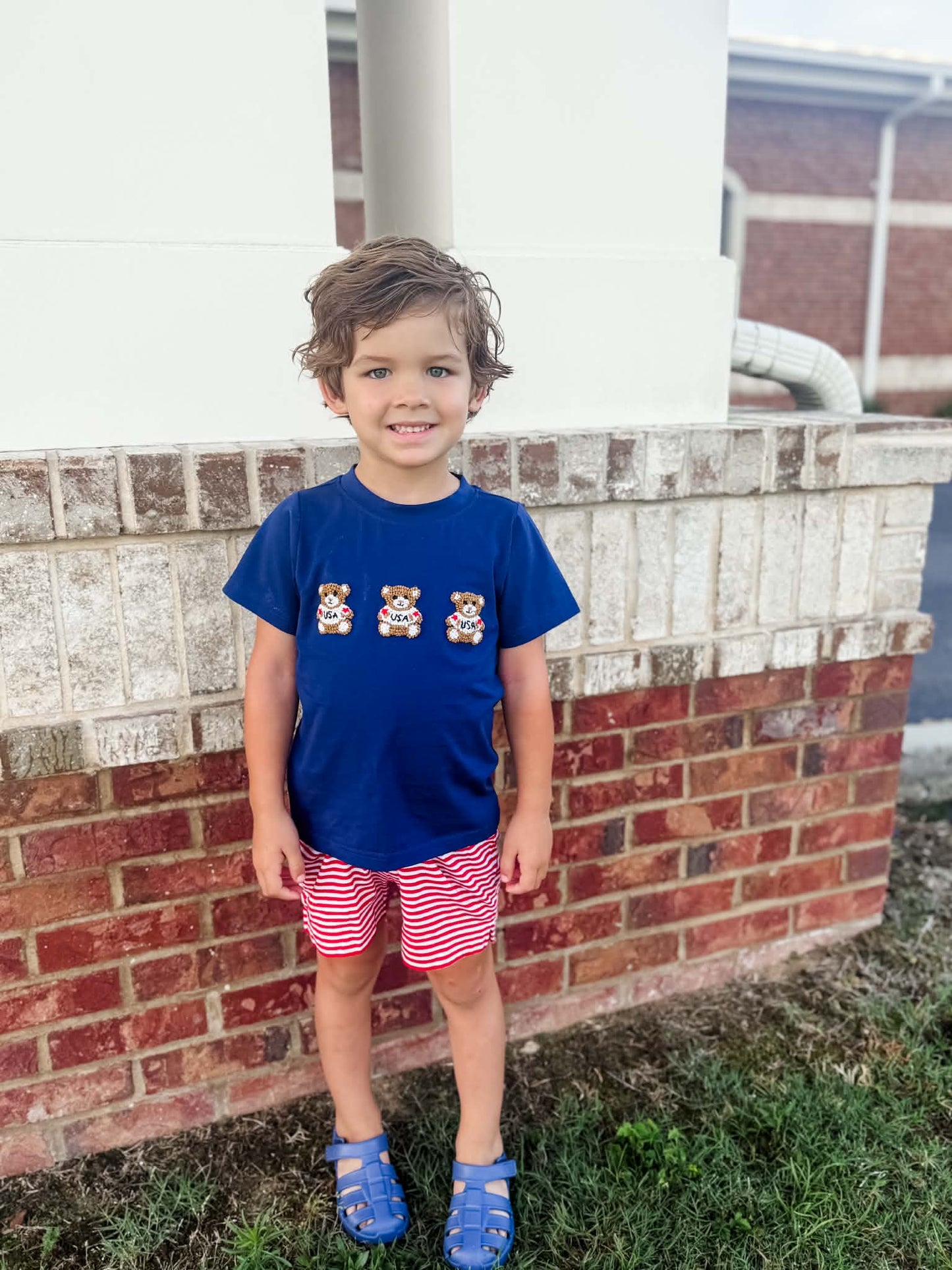 French knot USA Bear Shirt