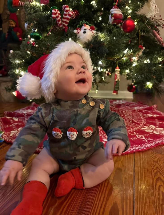 Camo Santa  Cardigan bubble