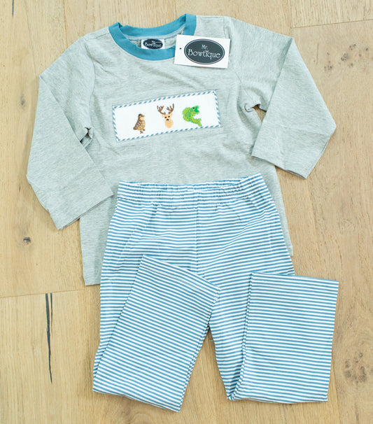 Smocked Hunting Pant Set