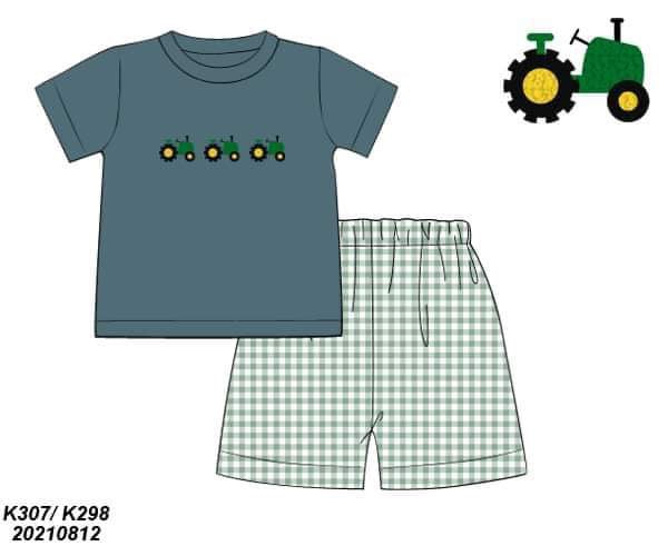 French Knot Tractor Short Set