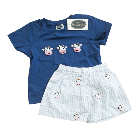 French Knot Cow Set