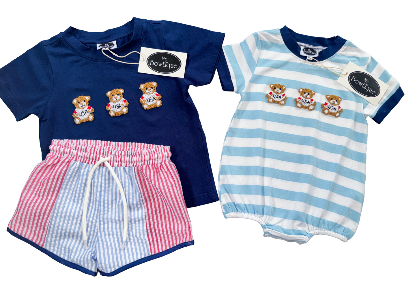 French knot USA Bear Shirt