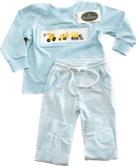 Smocked Construction Jogger Set