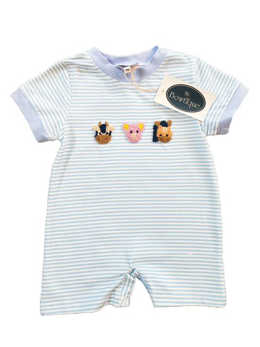 French Knot Farm Animal Romper