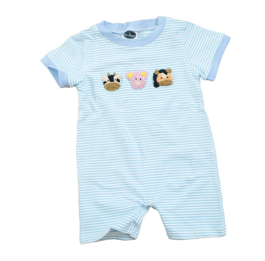 French Knot Farm Animal Romper