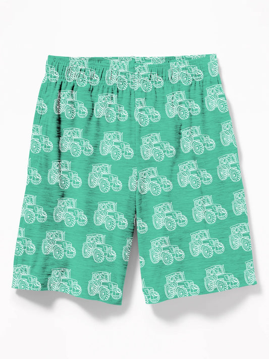 WayneGrady All Over Tractor Design Boy and Toddler Shorts - PREORDER