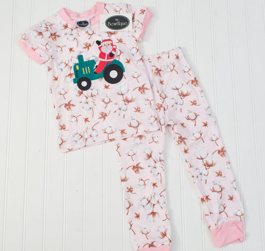 Santa Girl Cotton Knit Jammies