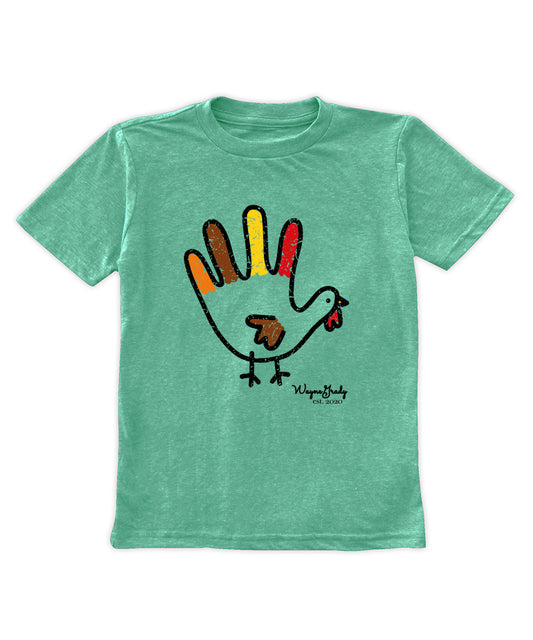 Hand Turkey - Green - Kid